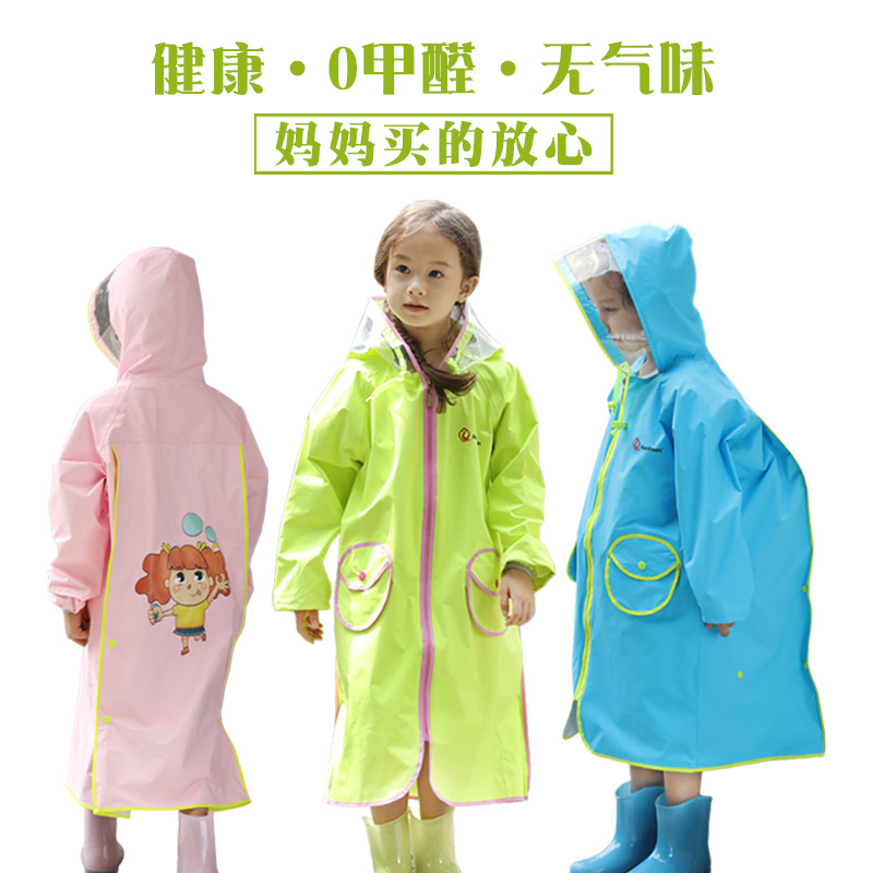 Cin-Feiman Children's Raincoat Baby Outdoor Raincoat With Schoolbag And A Piece Of Hair Application Scenario