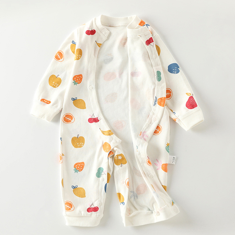 Baby Spring And Autumn Onesie Newborn Autumn And Winter Long Sleeve Air Conditioning Clothing Crawl Clothing Baby Winter Pajamas details Picture