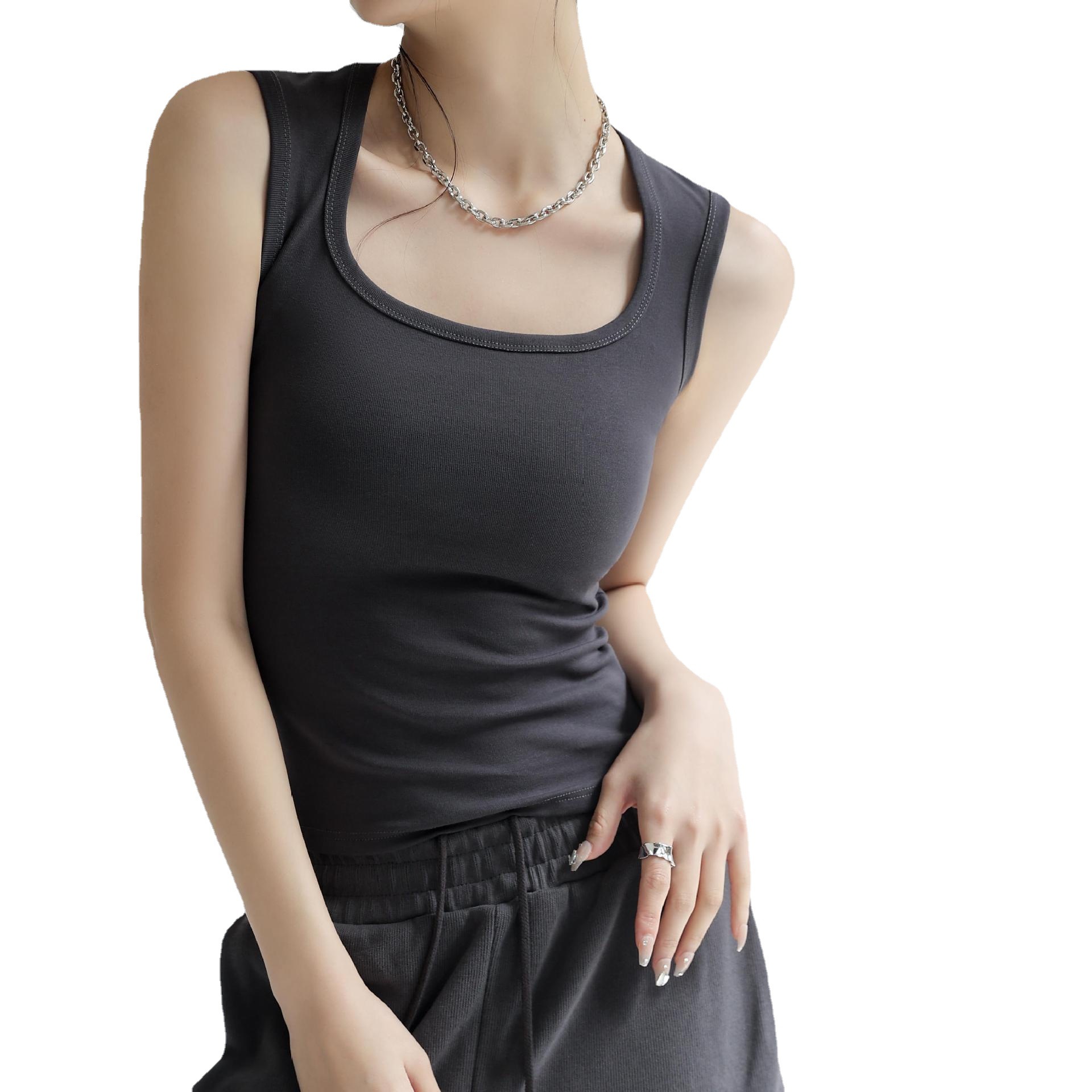 Small White Vest Suit With A Base Sleeveless Halter Female Summer Outside Wearing Instagram Chic Crop Spice Short Top Item Picture