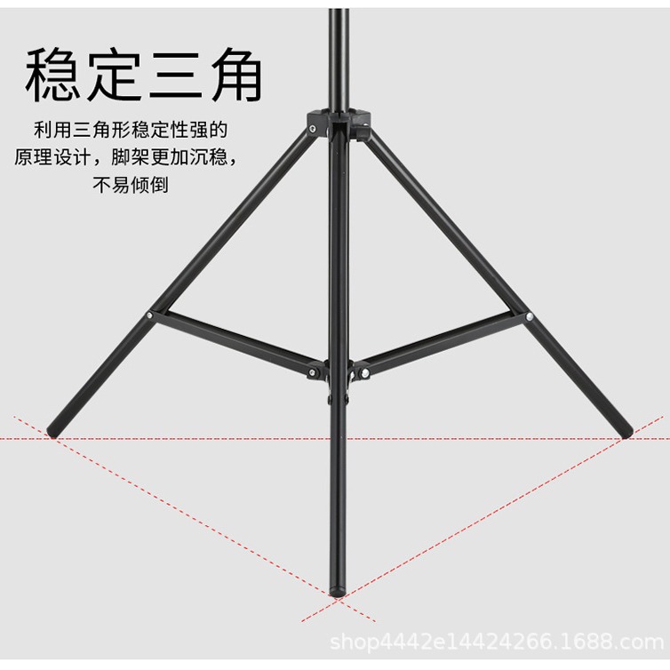 Wholesale mobile phone stand, thermometer, fill light, multi-functional camera tripod, floor-standing self-broadcasting telescopic support frame Application Scenario