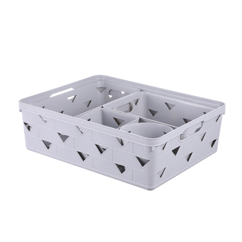 Japanese Office File Storage Basket Plastic Pp Pure Color Can Be Stacked Storage Basket Kindergarten Toy Storage Basket Item Picture