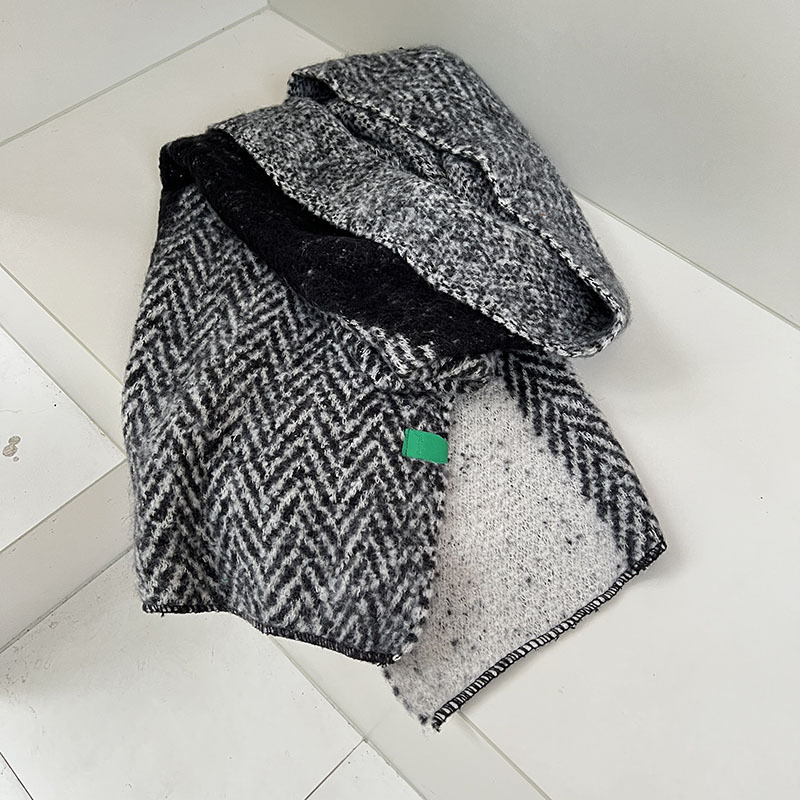 Wholesale 2023 Autumn And Winter New Korean Ins Wind Thickened And Widened Leisure All Matching Imitation Cashmere Color Check Scarf