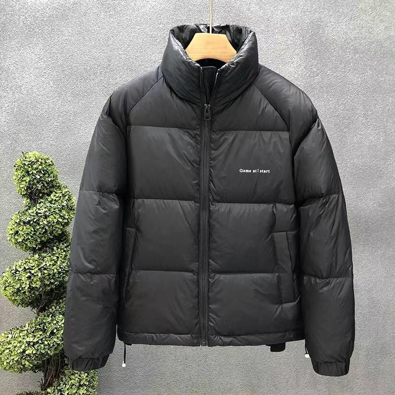 Men's short, thickened, lightweight stand-up collar men's workwear jacket 2023 new style without a hat feel details Picture