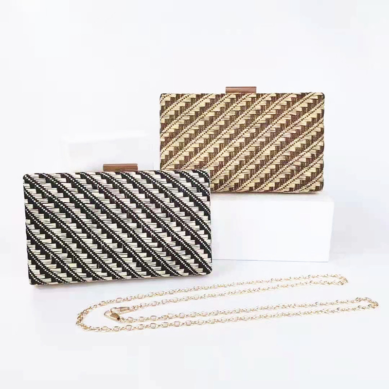 Cross-border cool fashion dinner bag Ladies long style buckle PU shoulder handbag lady dress bag cross-border supply