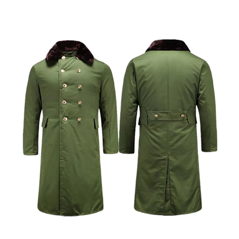 Military green cotton overcoat, men's winter thickened warm and comfortable fleece cotton overcoat, training labor protection, emergency disaster relief cotton overcoat Application Scenario