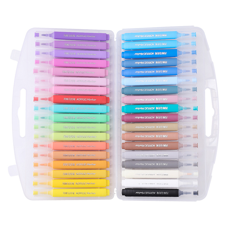 Acrylic marker 12\24 color children's drawing set 48 color DIY graffiti watercolor pens wholesale acrylic pens for students Item Picture