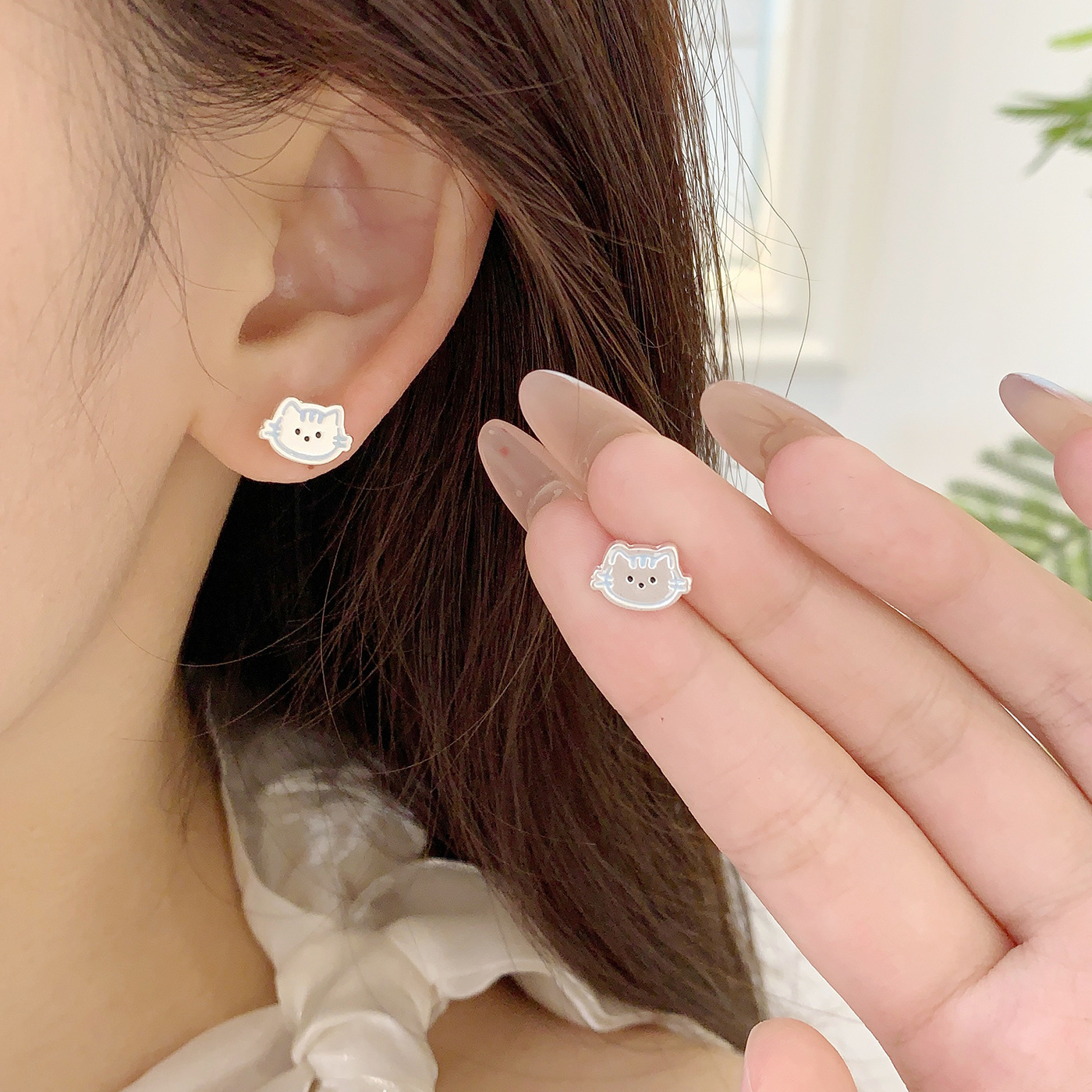 饰品/耳饰/耳钉/珍珠耳环/滴油产品图