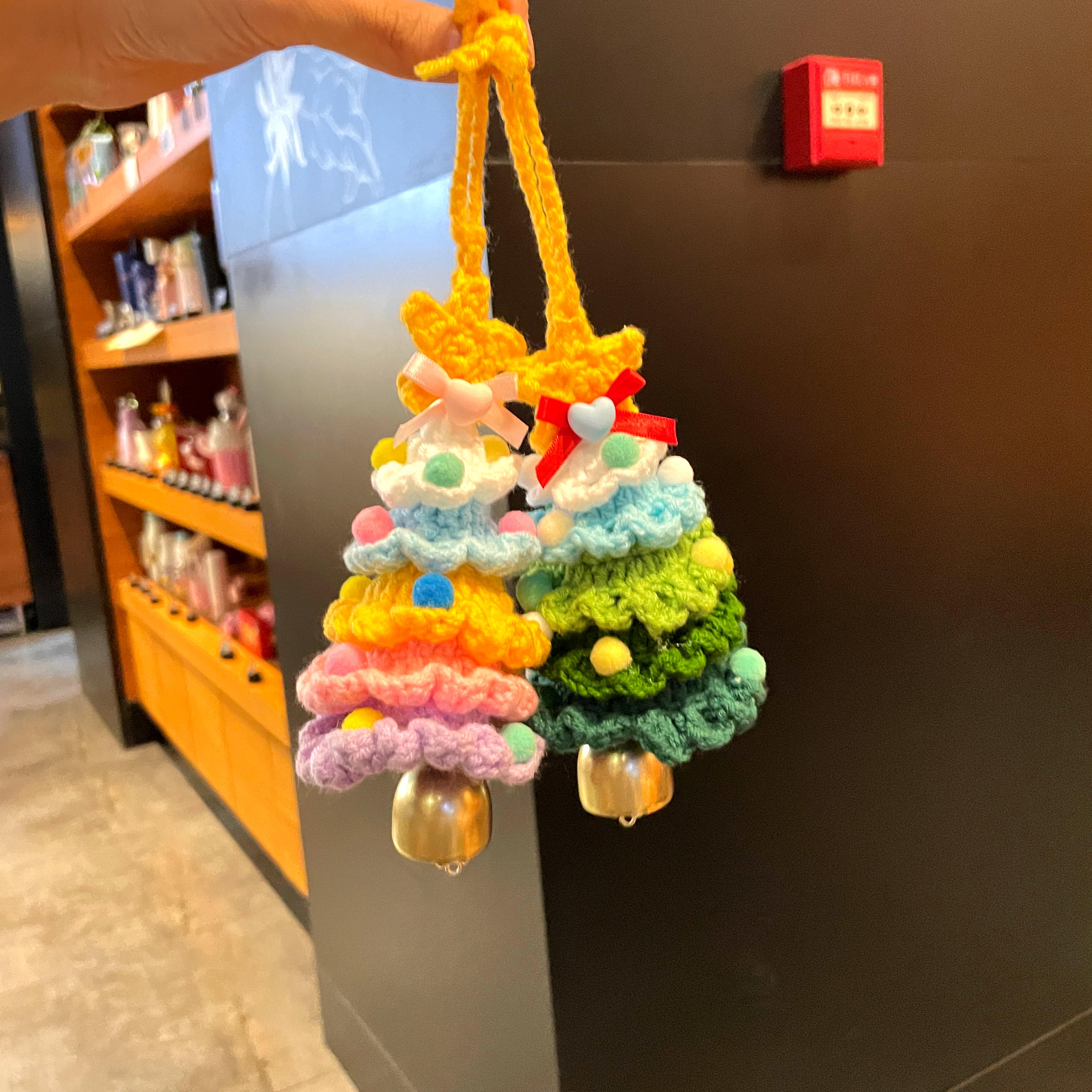 圣诞节礼物毛线编织圣诞树挂件车载挂件儿童平安夜氛围装饰小礼品详情7