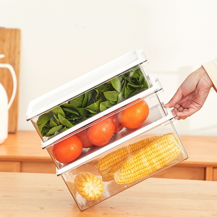 Drawer-type food dumpling box, frozen storage and preservation box, transparent kitchen refrigerator storage box, egg storage box Application Scenario