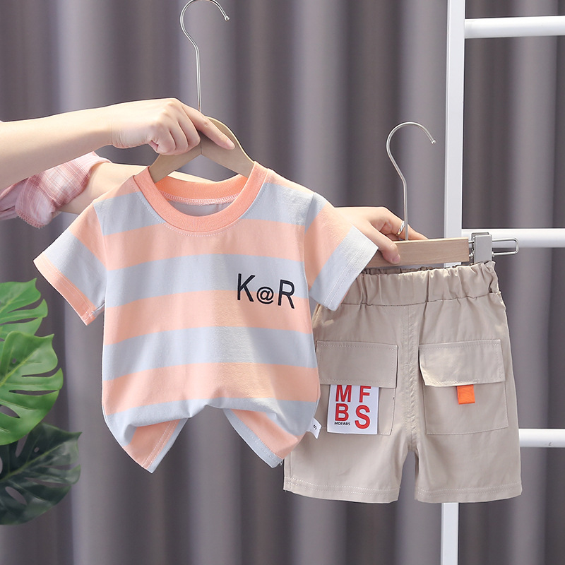 童装男童女童帅气运动短袖韩版夏装套装2022婴幼儿洋气小童潮图