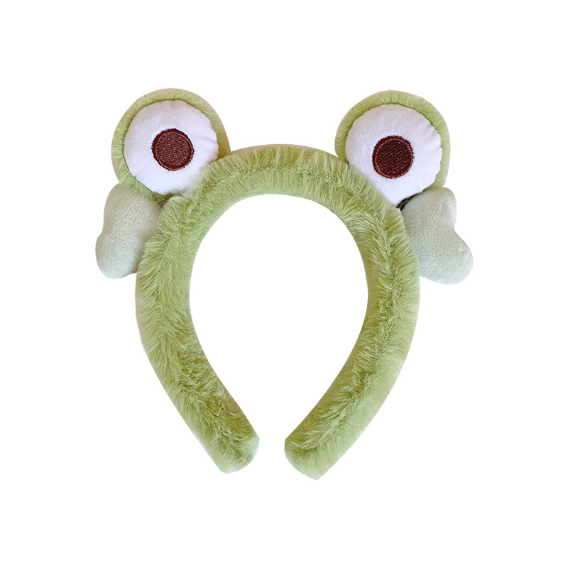 Korean Strawberry Bear Ear Headband Cartoon Frog Headband Female Application Mask Headband Network Red Live Hair Accessories In Stock Item Picture