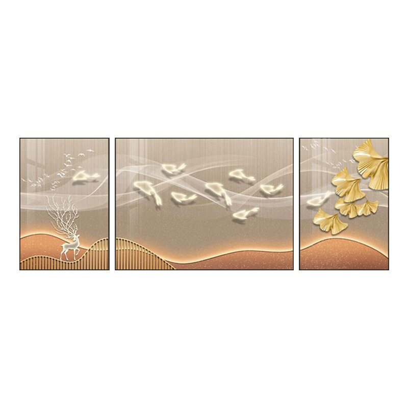 油画/油画2/大象油画/油画打印/自粘画白底实物图