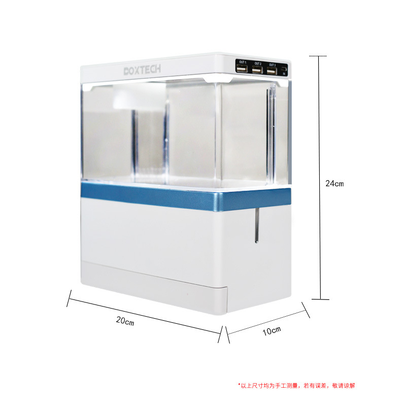 桌面小型鱼缸办公室水族观赏鱼底滤一体免换水斗鱼缸迷你水族箱详情图5