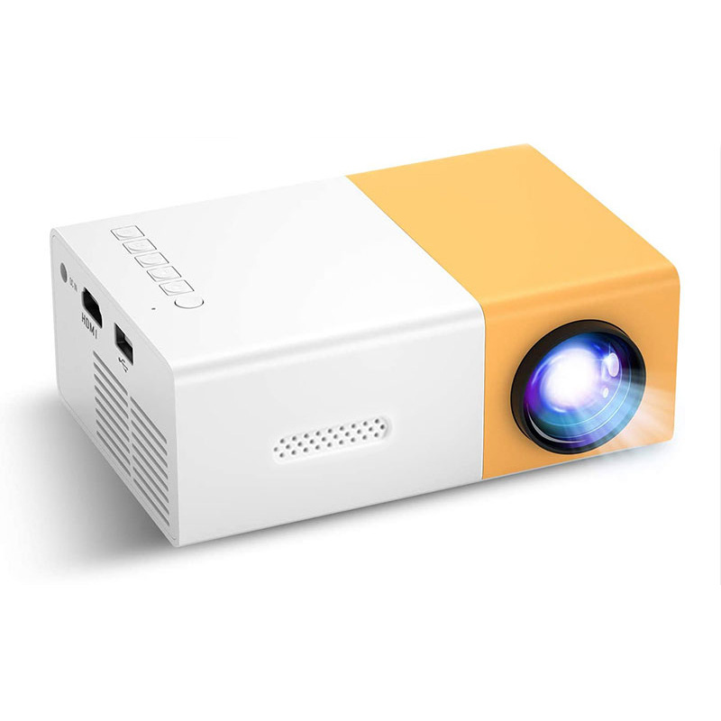 Yg300 Mini Convenient Projector Portable Children's Projection Yellow And White Projector Item Picture