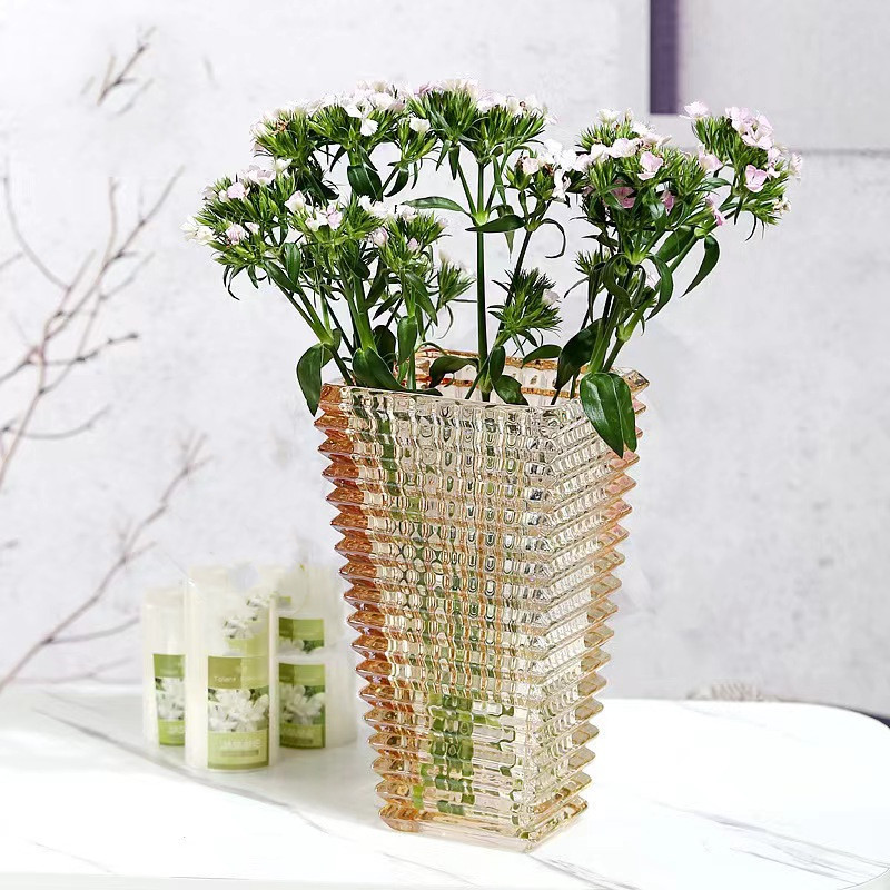 清新欧式玻璃/创意轻奢客厅/鲜花富贵竹水产品图