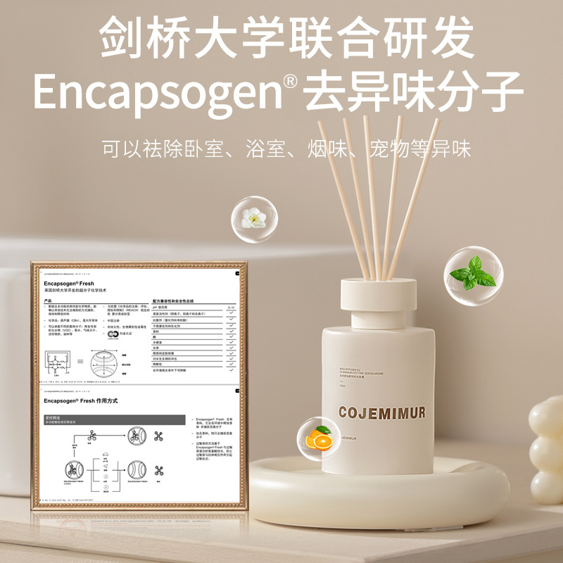 Flameless aromatherapy essential oils, indoor hotel decorations, household air fresheners, toilet deodorants, mosquito repellent incense, bedroom aromatherapy Specification image