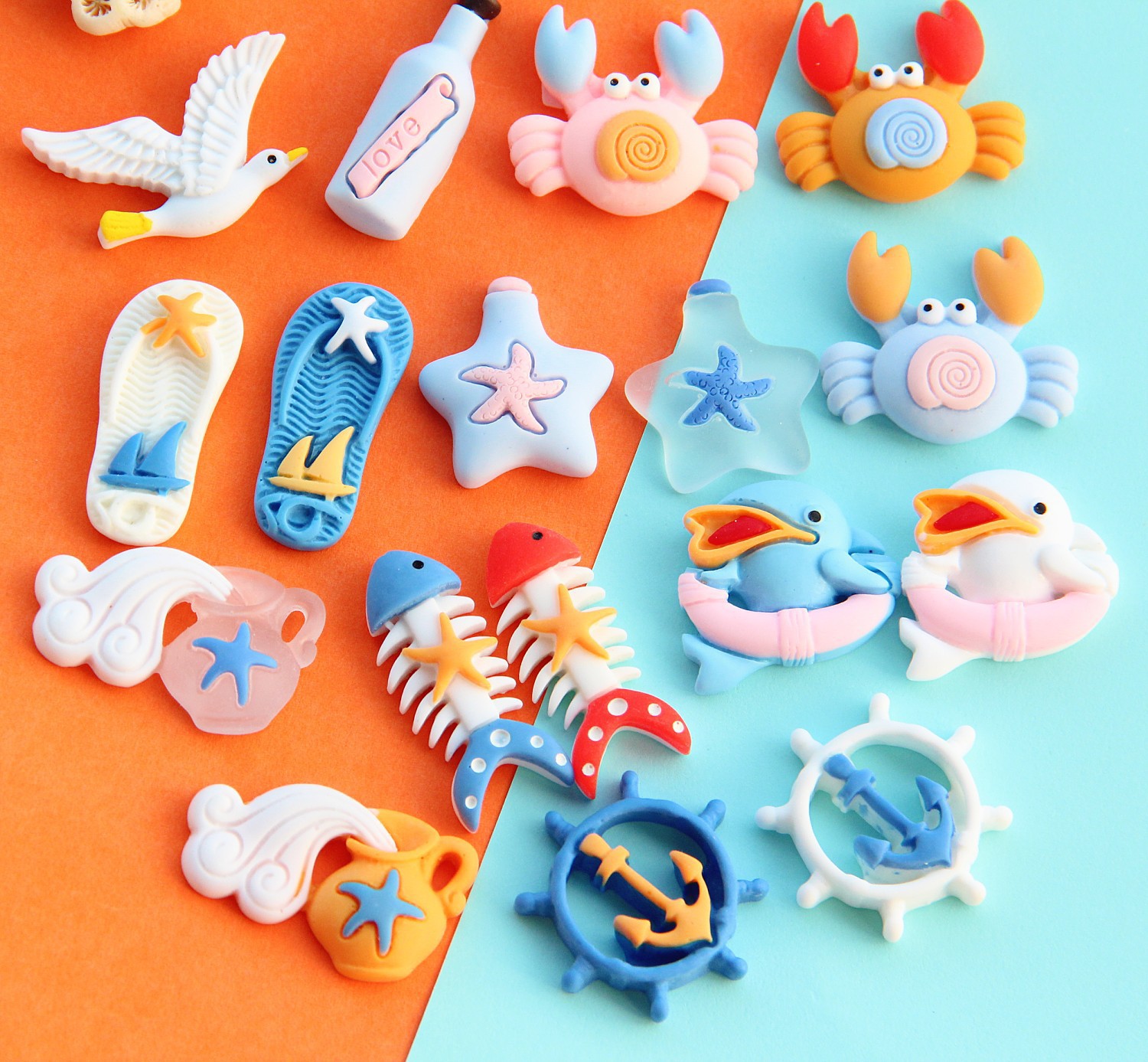Ocean Wind Diy Resin Accessories Guka Accessories Cream Glue Hairpin Accessories Cross-Border Explosion Item Picture