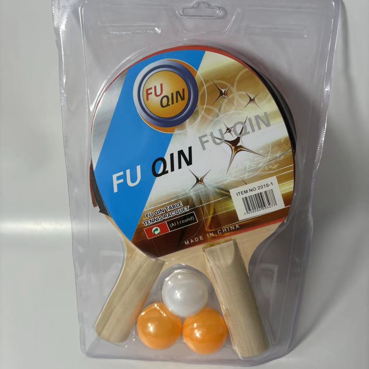 Cross-Border Table Tennis Racket 2 Sets Of Foreign Trade Sales Beginner Table Tennis Racket 2 Beat 3 Balls details Picture
