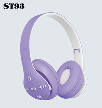 源头工厂新款头戴式无线蓝牙耳机5.1 ST93折叠伸缩马卡龙运动耳机