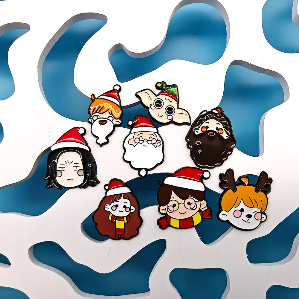 New Harry Potter Christmas brooch, classic European and American film brooch, Creative Academy metal badge cartoon pin pic 4