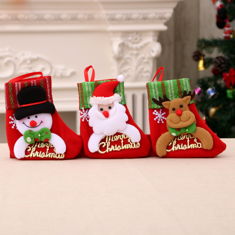 Christmas Decorations Santa Claus Small Socks Christmas Tree Pendant Christmas Stocking Gift Bag Christmas Bag Application Scenario