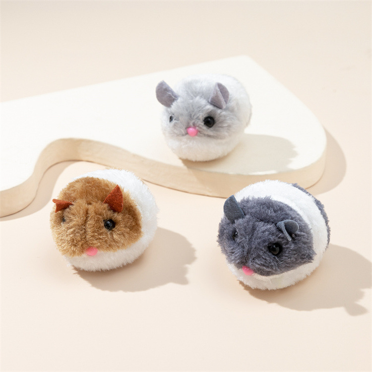 毛绒震动鼠猫玩具拉线震动机芯宠物用品宠物逗猫玩具毛绒老鼠玩偶