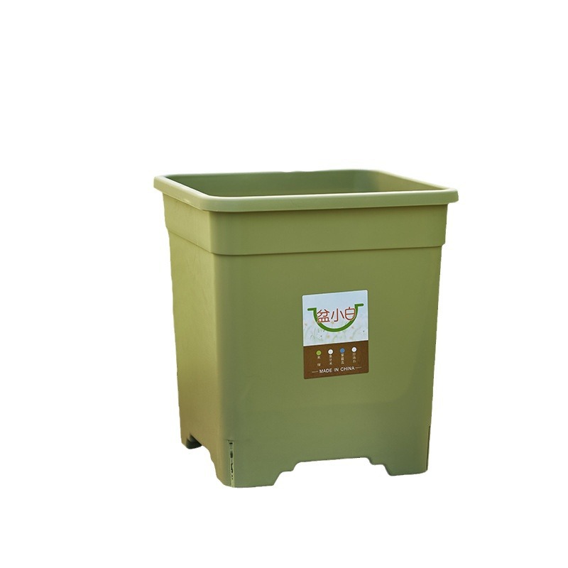 Strawberry pot, square flowerpot, square pot, breathable and root control, green mountain gallon pot, third-generation potted plant, large plastic pot Item Picture