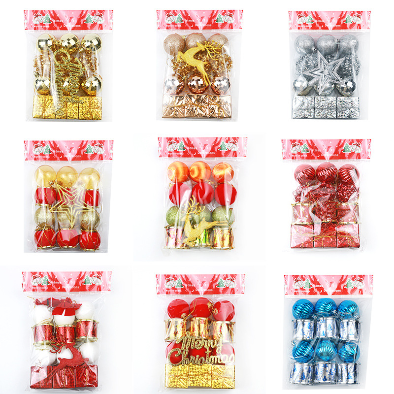 5cm Christmas decoration package, bow, five-pointed star, Santa Claus Christmas pendant, small accessories gift pack