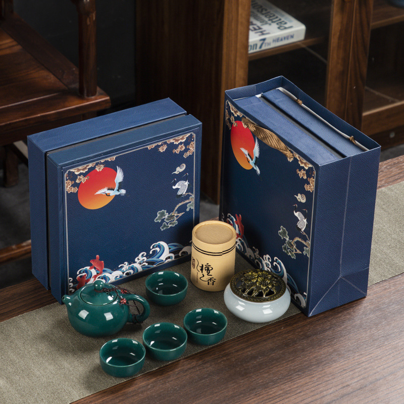 整套功夫茶具细节图