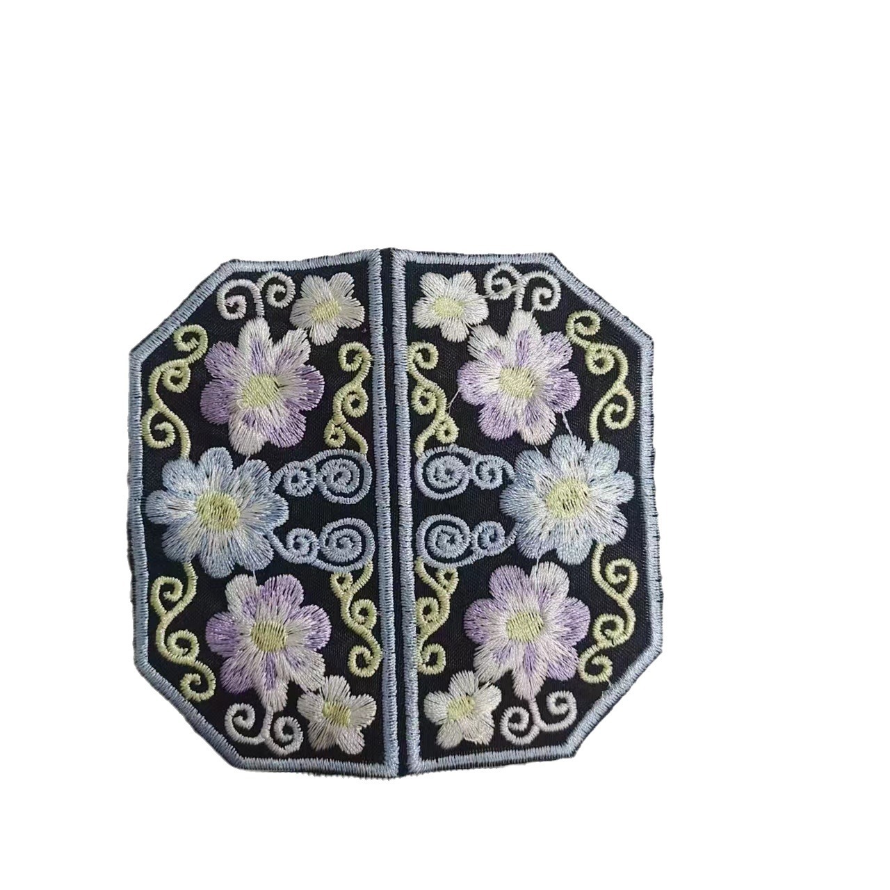 Gallo Wholesale Flat Embroidery Value Boutique Square Diamond Matching Black Dress Hanfu Hat Accessories Direct Sales Diy24 Specification drawing