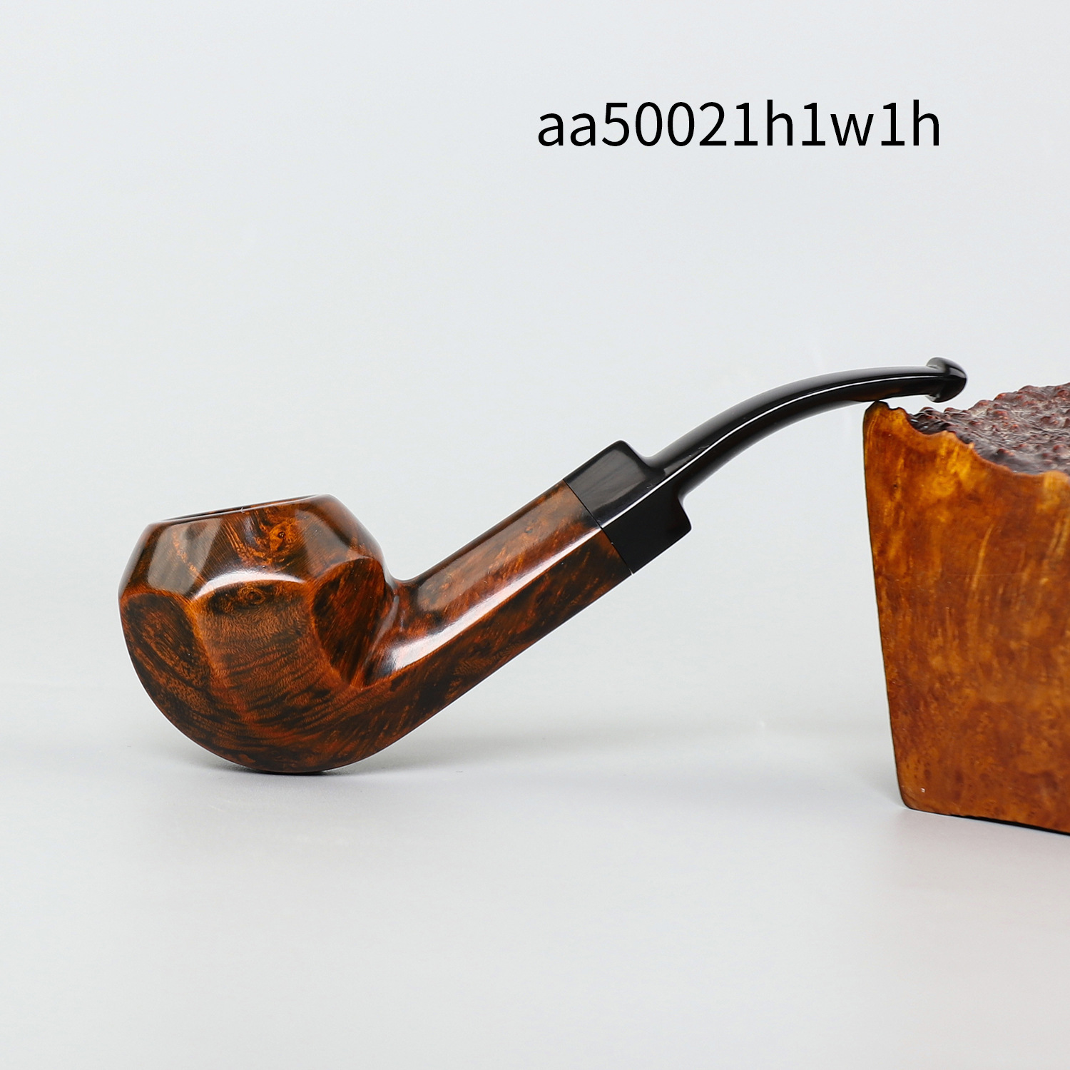 木香自由式异形斗石楠木烟斗3mm榫头硫化橡烟嘴工实木烟斗厂家