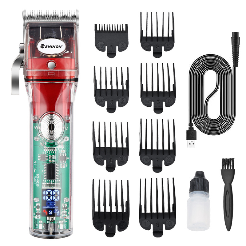 Wholesale of waterproof electric clippers specially designed for barbers, full-body water-washable haircuts, trimming and polishing hair clippers Specification image
