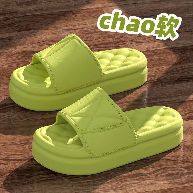Platform Simple Sandals For Women Summer 2024 New Lightweight Home And Outdoor Wear All-Match Casual Couple Bathroom Slippers For Men