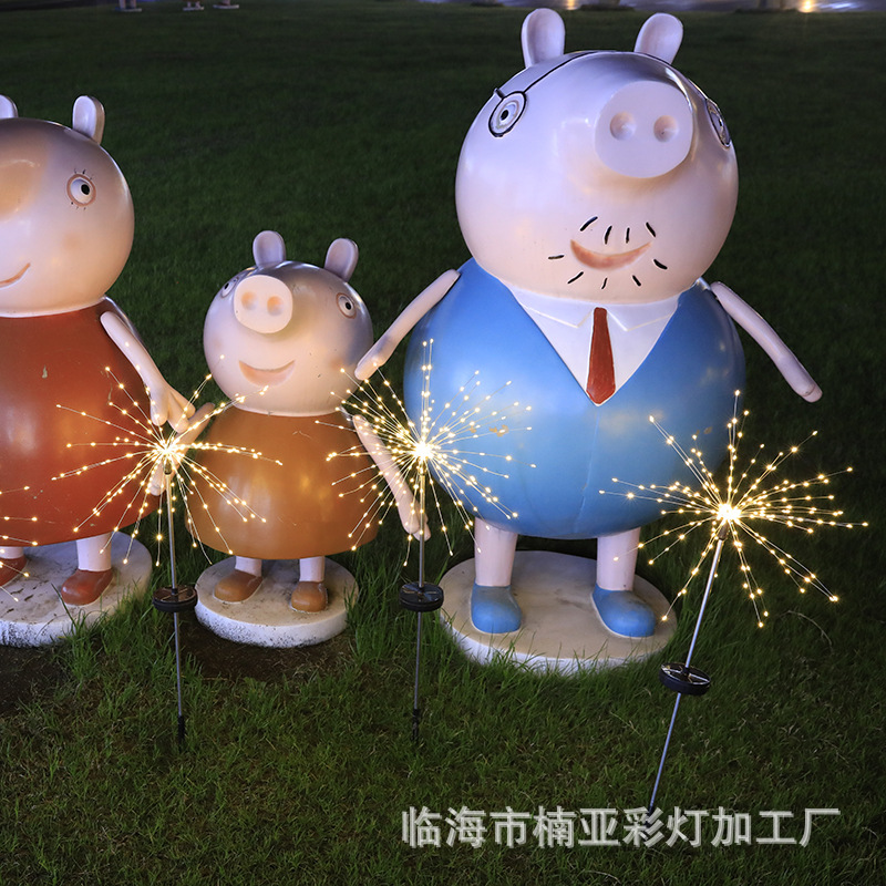 Led Outdoor Waterproof Solar Ground Smoke Lamp Copper Wire Lamp Dandelion Lamp Garden Christmas Holiday Decorative Lights Specification drawing