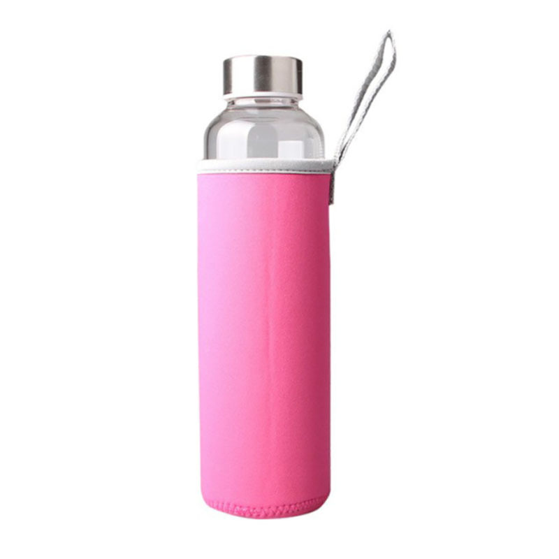 Wholesale Pure Color With Cloth Cover Anti-Ironing Sling Glass Outdoor Sports Water Cup Advertising Gift Cup Printed Logo Specification drawing