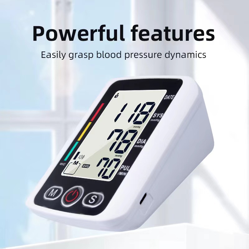 Cross-Border Foreign Trade Large Screen Sphygmomanometer Automatic Electric Intelligent Blood Pressure Measuring Instrument Export Large Screen Touch Sphygmomanometer Specification drawing