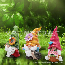 Garden dwarf resin statues, faceless dolls digital miniature lawn decorations indoor or outdoor patio