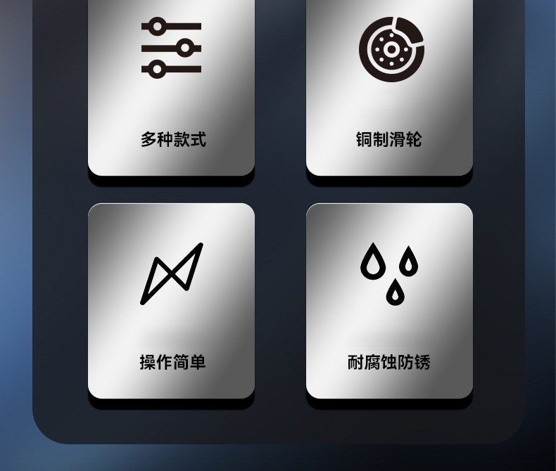 加厚静音老式实木衣柜移门滑轮 不锈钢单轮推拉门移门衣柜门滑轮详情6