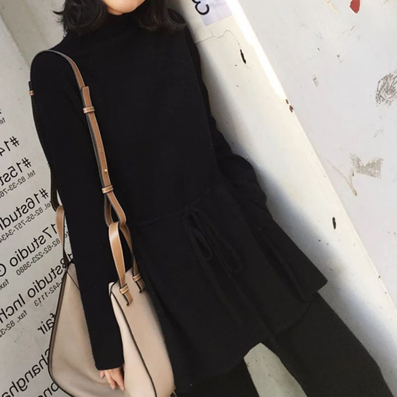 European and American cross-border solid-color knitted sweater set 2024 autumn/Winter fashion knitted lace-up top wide-leg pants two-piece set Application Scenario