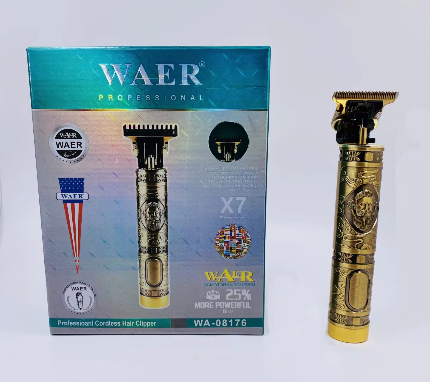 防滑复古油头/雕刻电推剪专/光头理发剃刀细节图