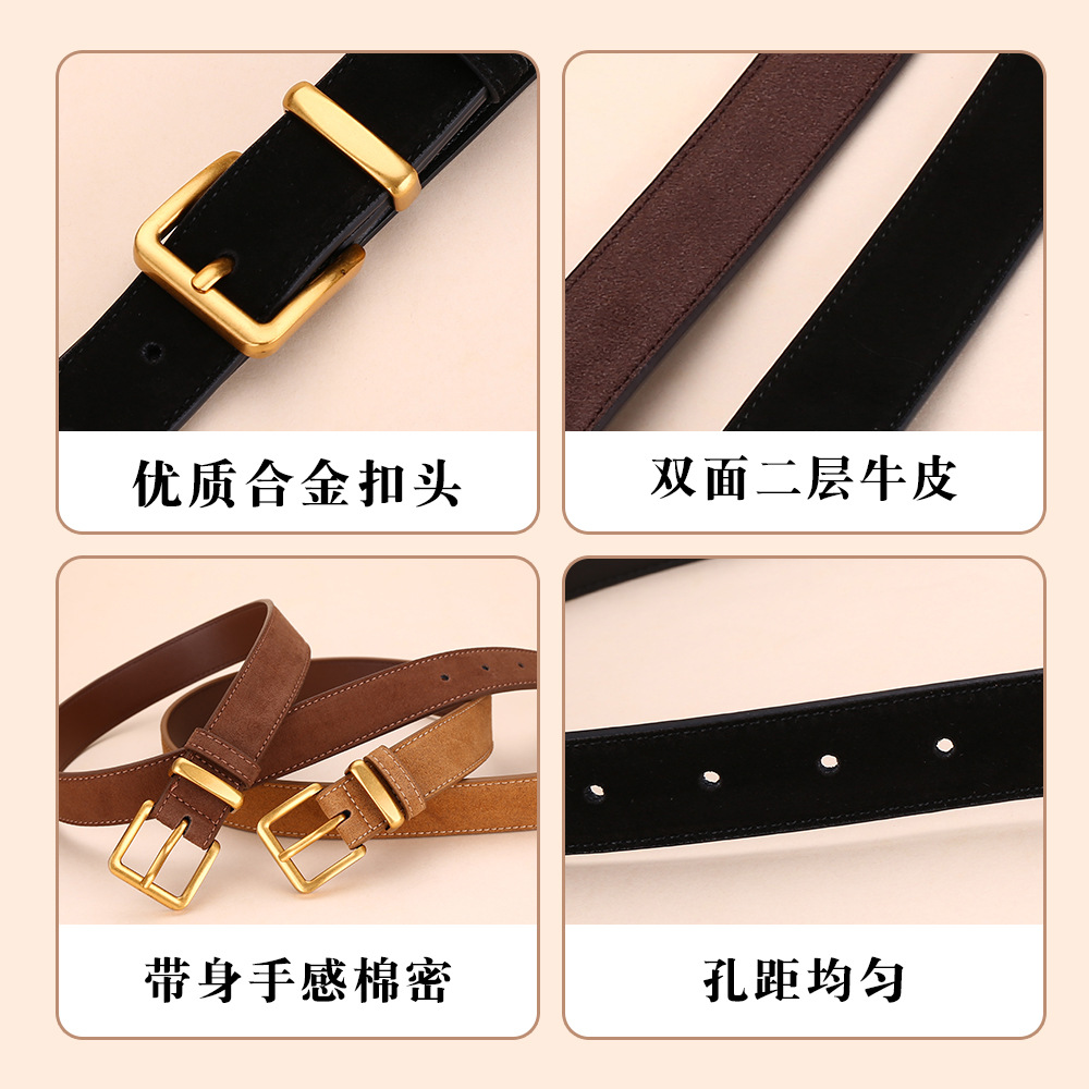 皮带/纯皮男士腰带/自动皮带扣十二生肖/皮带学生修身百搭/腰带细节图