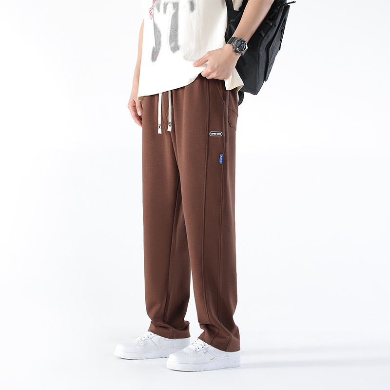 Summer casual pants for men, thin, loose, straight-leg pants, oversized, drape sport pants, trendy long pants for fat people Specification image