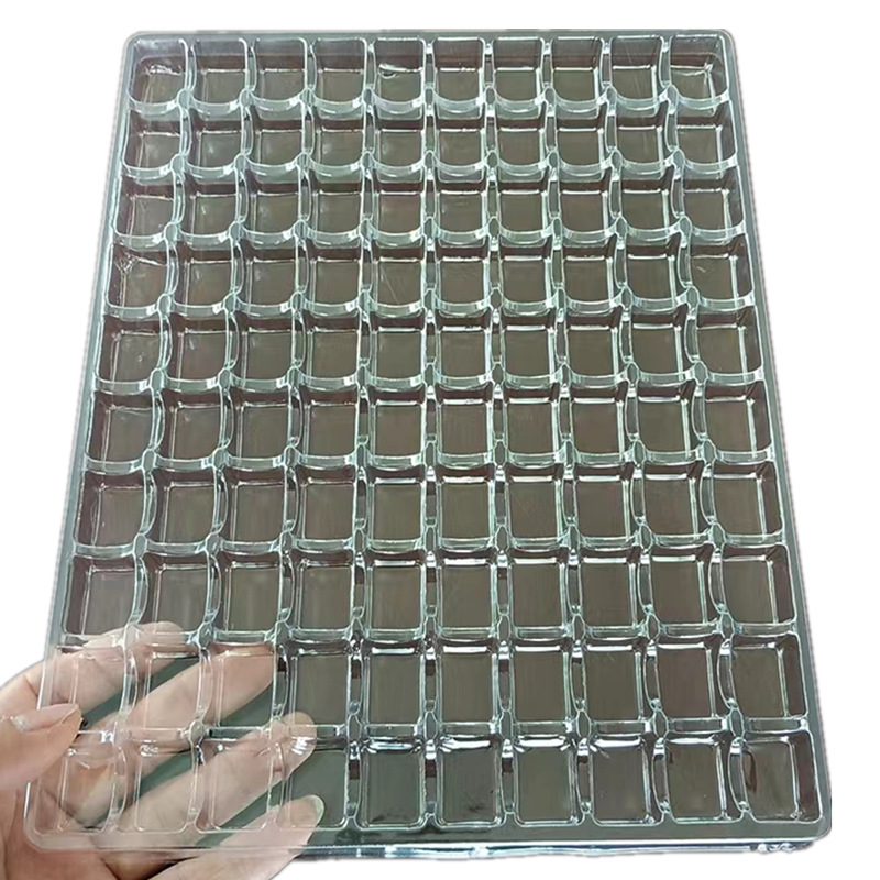 吸塑盒100格PET泡壳周转盘五金包装塑料盒20*15*15网格防静电托盘详情图5