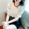 韩国东大门夏季小香风设计感复古蕾丝边拼接衬衫短款时尚气质上衣图