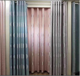 Solid Color Diamond Hemp Embossed Blackout Curtain Blackout Cloth Living Room Bedroom High Blackout Finished Curtain Manufacturers Directly Supplied Application Scenario