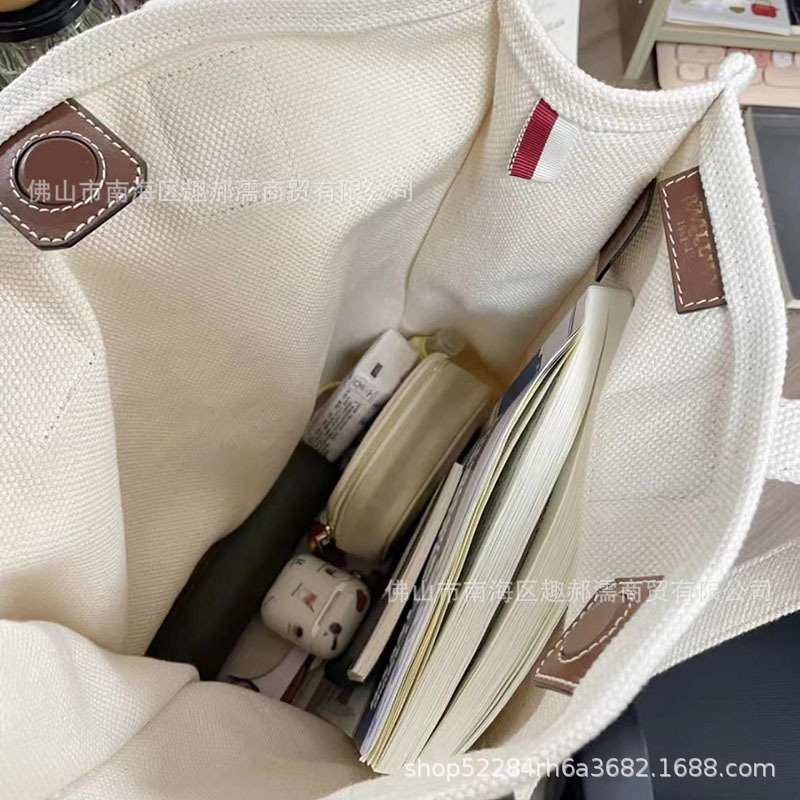 Factory direct sales of women's bags, canvas tote bags, the same style as Zhao Lusi's fashionable handbags, large-capacity Bali shopping bags Application Scenario
