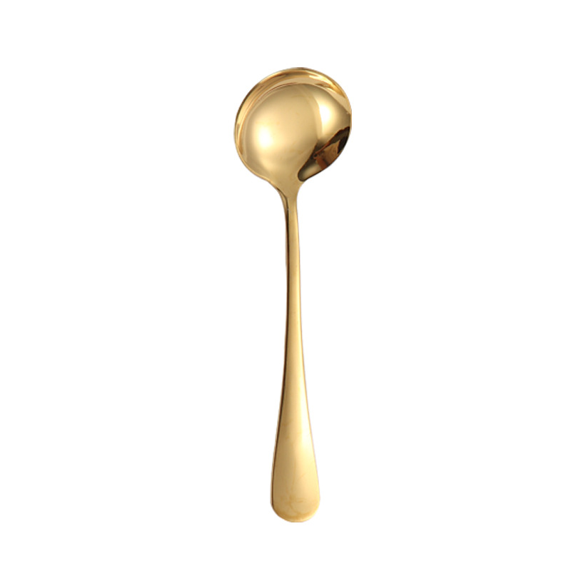 Korean Stainless Steel Net Red Round Spoon No. 3 Round Spoon Bird's Nest Spoon Gift Box Spoon Gift Spoon Household Spoon Watermelon Spoon Soup Spoon Application Scenario