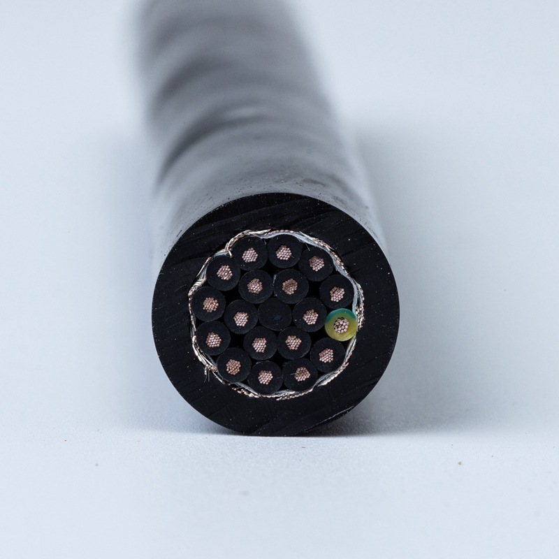 Control cables, multi-core control shielded cables, polyvinyl chloride cables, bare copper wires in the power industry, bright black Application Scenario