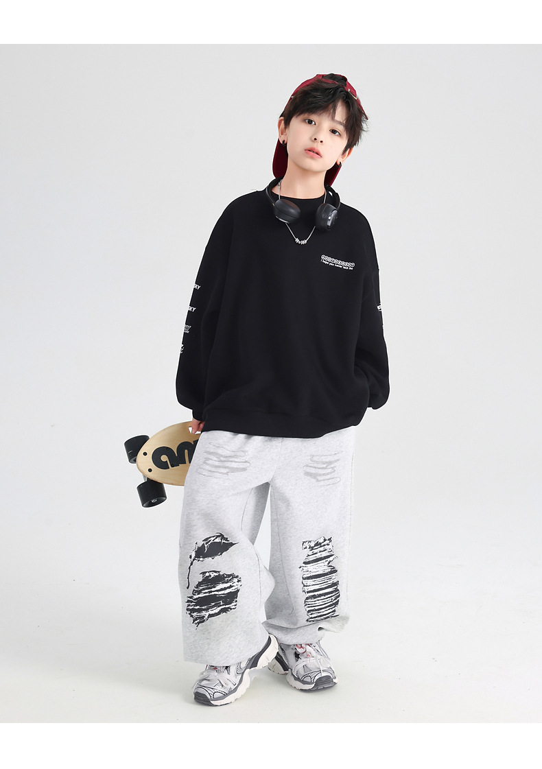 男童春装时尚运动休闲卫衣2026新款中大童服装儿童装秋冬宽松上衣详情25