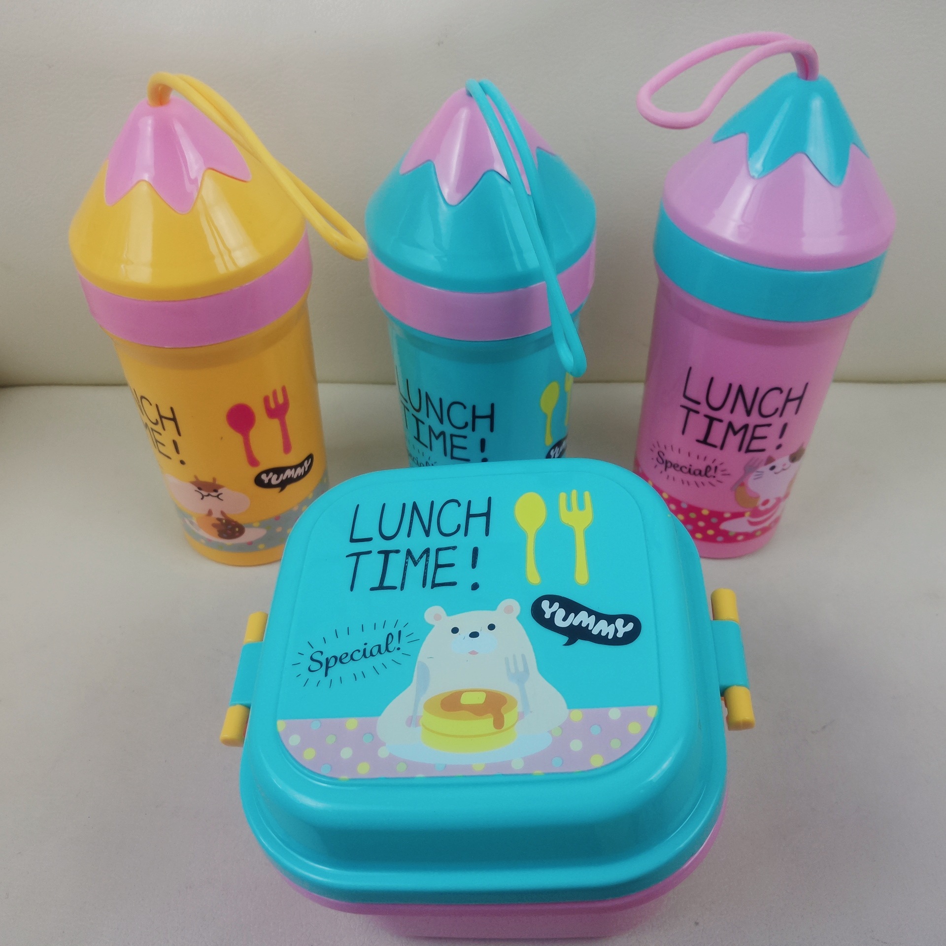 Lunchbox de plástico para niños + kettle set Specification image